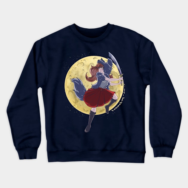 Night Warrior Crewneck Sweatshirt by CloudyNight_Creature